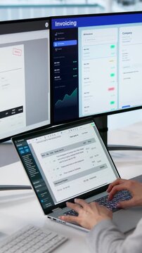 Finance Manager Reviews Tax Invoices Online