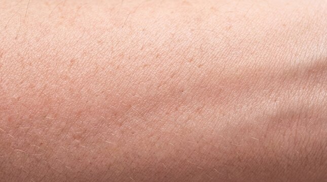 Close-up macro shot of human skin texture with subtle redness and pores.