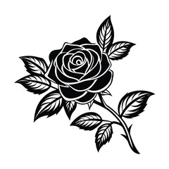 Black rose icon vector illustration © designstick520