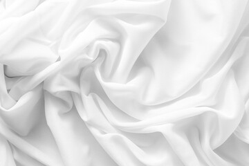 Obraz premium Soft and Flowing White Fabric with Elegant Wrinkles and Texture
