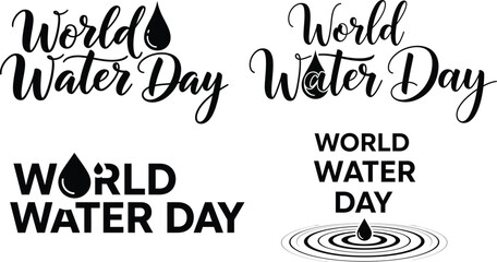 World water day logos and typography variations © MstSharibun