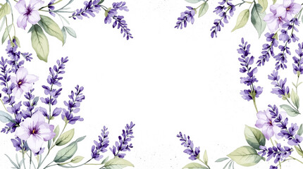 Minimal lavender bloom background with clean space and subtle floral accents © Flower