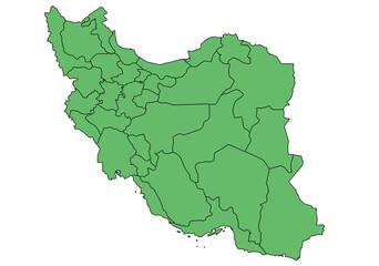 Obraz premium Vector map of Iran