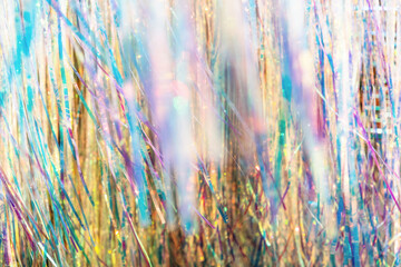 Obraz premium Holographic and iridescent background with sparkling light and b