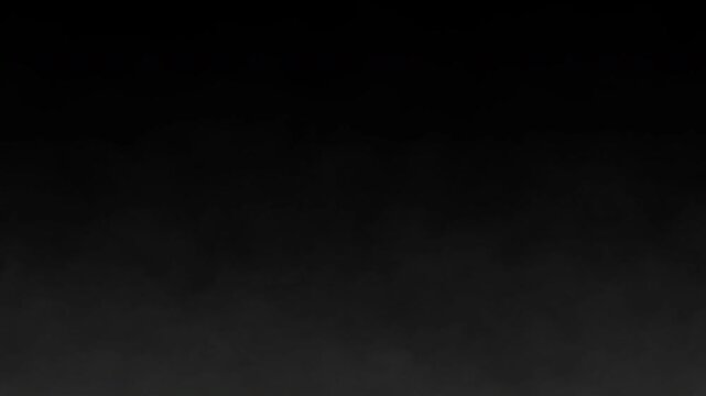 4k stock | Realistic smoke clouds fog black background abstract dark effect