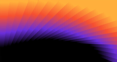 Fototapeta na wymiar Vector trendy abstract creative minimalist print and composition with bright gradient colors and copy space for text - horizontal banner, design template for social media posts and stories