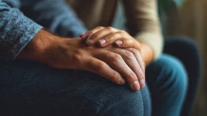 Close-up of Holding Hands for Support and Emotional Comfort