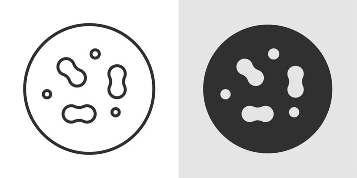 Probiotic Icon representing gut health, digestive wellness, healthy bacteria, microbiome balance, and dietary supplements that support digestion and overall wellbeing.