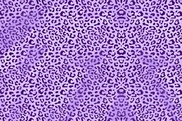 Vibrant purple leopard print pattern with dark spots, animal skin texture background © WAQAS JATT