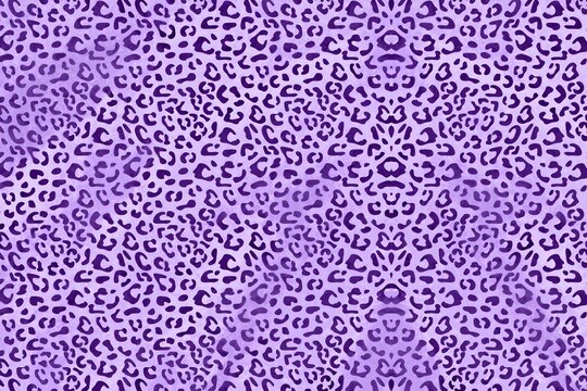 Vibrant purple leopard print pattern with dark spots, animal skin texture background