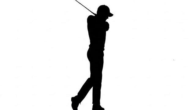 Minimal vector animation of a golfer