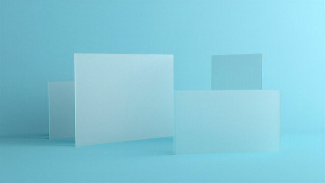 Futuristic abstract 3d background featuring a geometric pattern of blue square blocks and digital cubes for a modern technology business web banner design