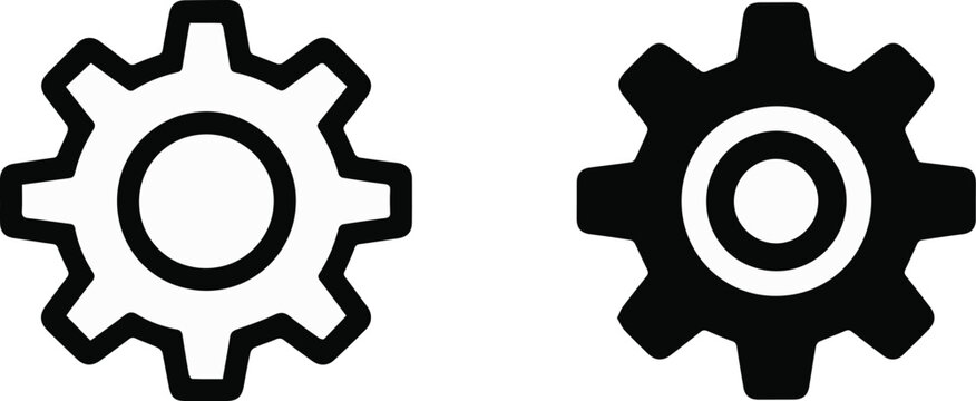 Settings gear icon for user interface controls
