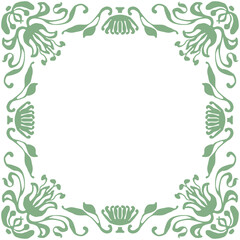 Obraz premium green square border 008