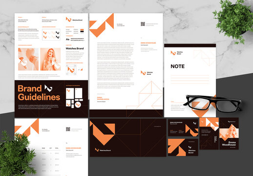 Orange Brown Smart Watch Brand Guidelines