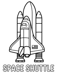 Obraz premium Vector illustration of a space shuttle