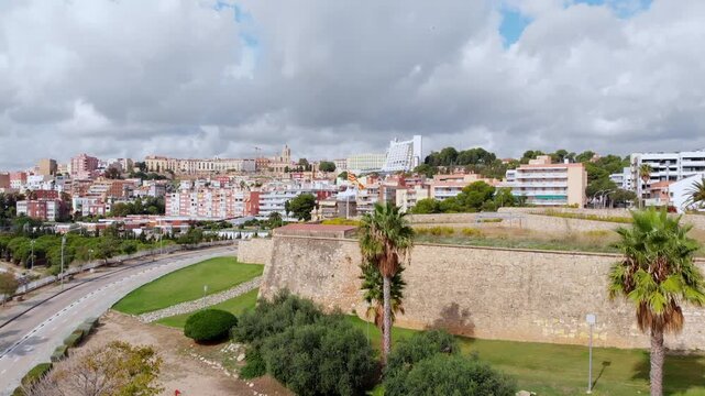 Aerial shot of Tarragona city
