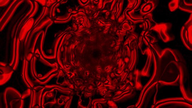 Rotating Red Psychedelic Warp Tunnel Abstract Techno Seamless 4K VJ Loop