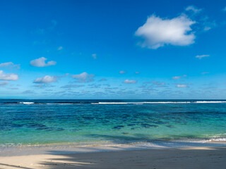 Fototapeta premium View of the sea from Baie Lazar Beach.