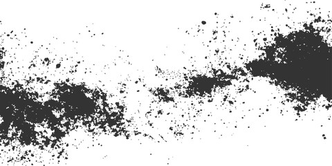 Abstract black ink splashes form a striking pattern against a clean backdrop. © DAKU MOHARAJ