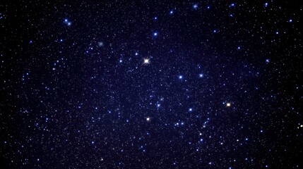 Obraz premium Night sky illuminated with numerous stars and constellations with transparent background