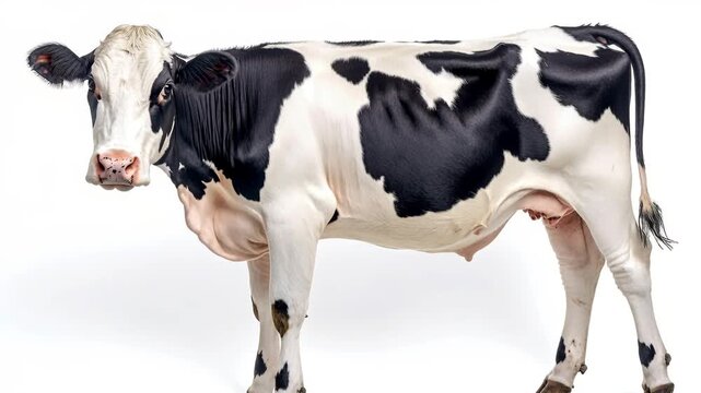 Holstein Dairy Cow Standing Isolated