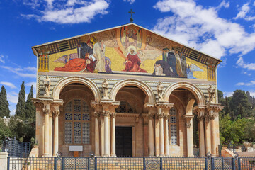 Jerusalem, Israel. The Church of All Nations also known as the Church of Gethsemane.