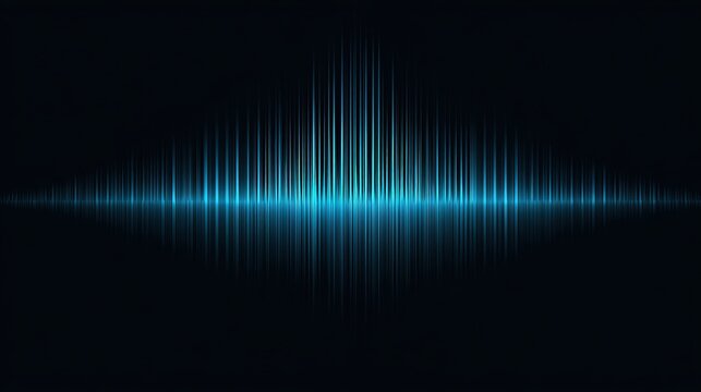 diminishing. Abstract sound waves fading in amplitude, dark to light blue gradient, minimalist design. STEM education sheets, lab safety posters, designed for biotech research communications.