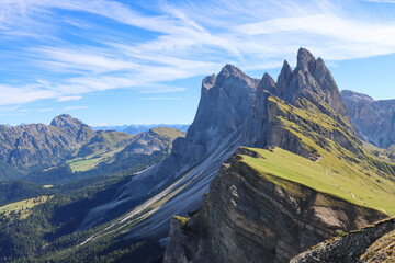 Hiking trail leading to Seceda ridge © Catalin