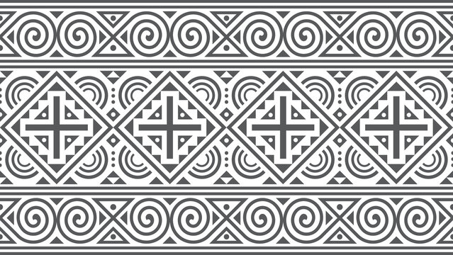 Hmong fabric patterns feature intertwined curved lines forming spirals, a unique symbol of the Hmong ethnic group. These patterns can be used in the design of clothing, bags, backgrounds, wallpapers, 