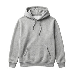 Comfortable heather grey pullover hoodie with pocket © BTG