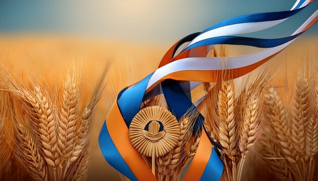 cesar chavez day celebrated with wheat and ribbons