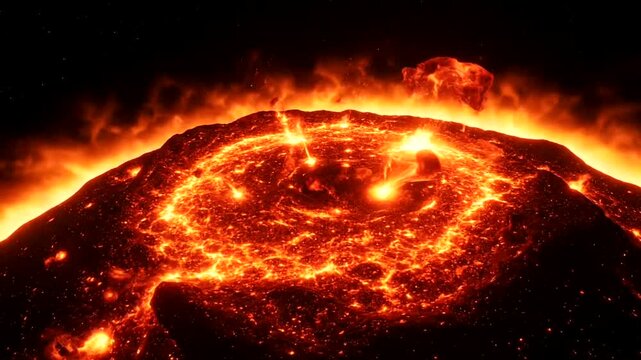 Solar Flare on the Sun Surface.
