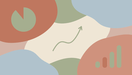 Vibrant business growth chart with increasing trend line