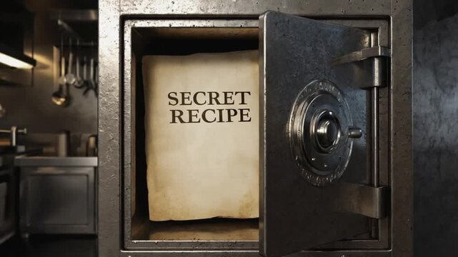 Secret recipe in a safe.