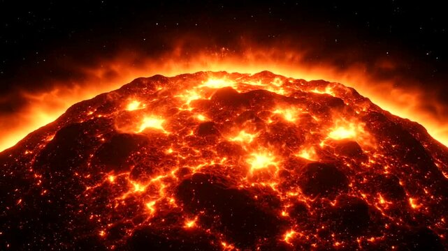 The surface of the sun solar.