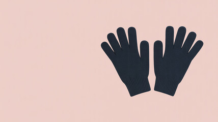 Obraz premium PNG ULTRA HD 8K Fashion Gloves - Leather, Wool Knit, Suede Winter Gloves, Various Colors and Textures, Isolated on Pastel Studio Background, Professional Stock Photo