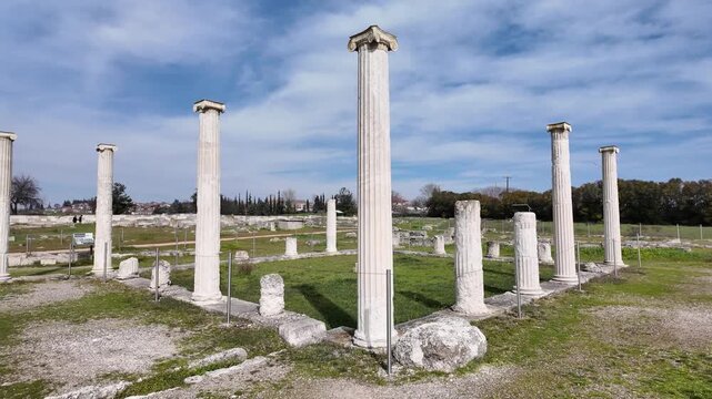 Ruins of Pella - capital city of Ancient Macedonian Empire, Central Macedonia, Greece