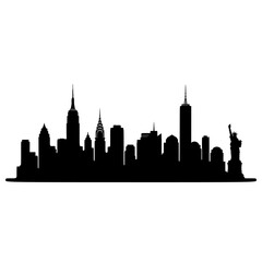 Fototapeta premium Silhouette of New York City Skyline