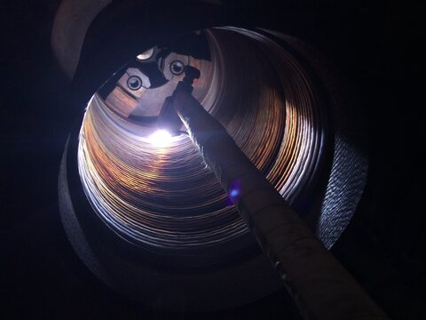 Performing Deposit Welding Inside Steel Pipe Bore