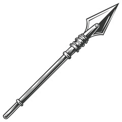 Fototapeta premium Ancient Warrior Spear Weapon with Sharp Pointed Head and Textured Shaft