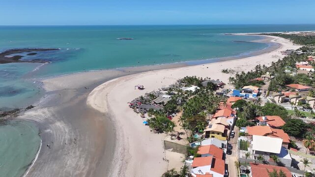 Coqueiro Beach At Luis Correia In Piaui Brazil. Beach Landscape. Nature Seascape. Travel Destination. Coqueiro Beach At Luis Correia In Piaui Brazil. Turquoise Water.