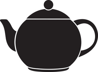 Obraz premium Teapot Silhouette Vector – Tea Kettle Icon Set