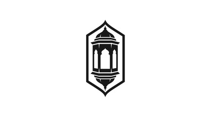 Obraz premium Mosque Icon Simple Architectural Design Element.