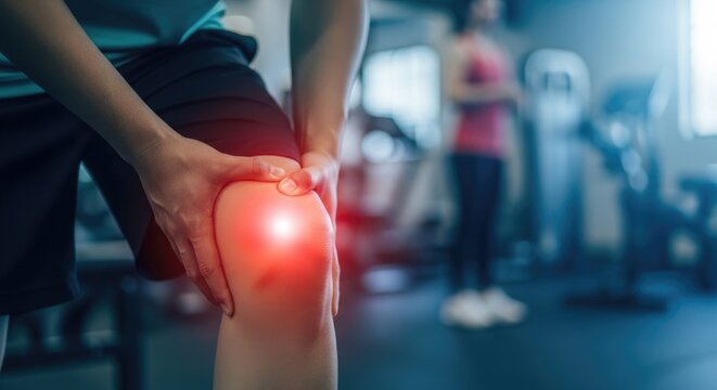 Knee pain during exercise in a gym setting