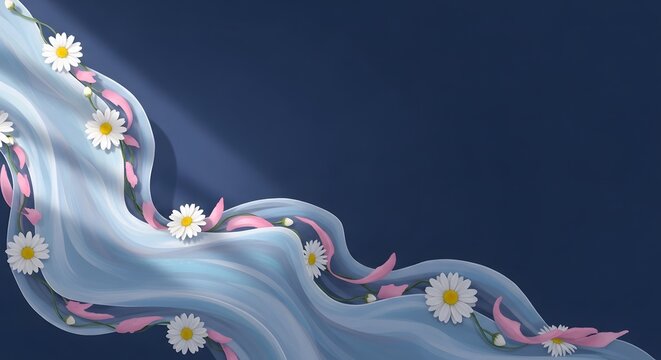 Easter sunday floral wishes with daisies and soft light
