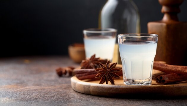 alcohol raki with anis turkish greek aperitif arak ouzo