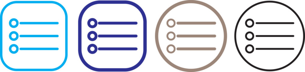 Obraz premium menu icon set. Website navigation symbol. Hamburger web. List menu sign. App burger icons. Menu icon pictogram set. Vector icon designs 