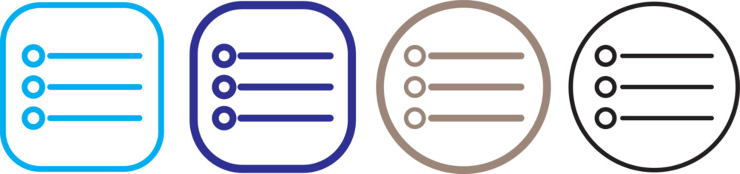 menu icon set. Website navigation symbol. Hamburger web. List menu sign. App burger icons. Menu icon pictogram set. Vector icon designs
