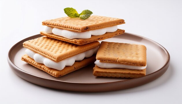 s mores on white background